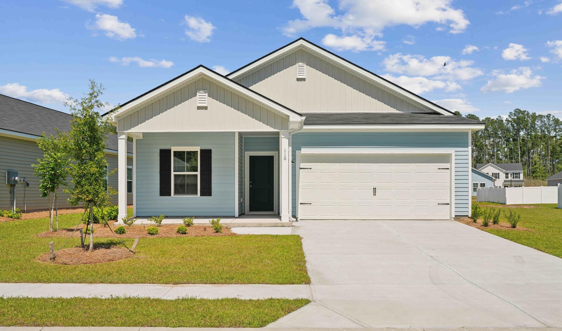 a house with a garage